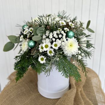 Zimní flowerbox s eucalyptem