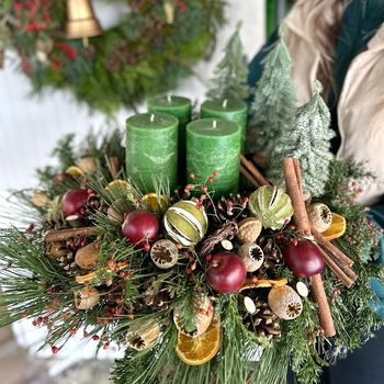 Rustikální adventní věnec