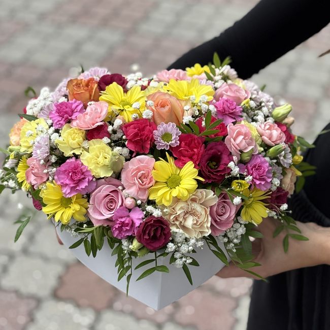 Pastelová nálada 1 – jemný flower box pro radost
