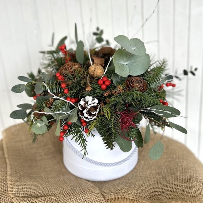 Přírodní vánoční flowerbox vel.3