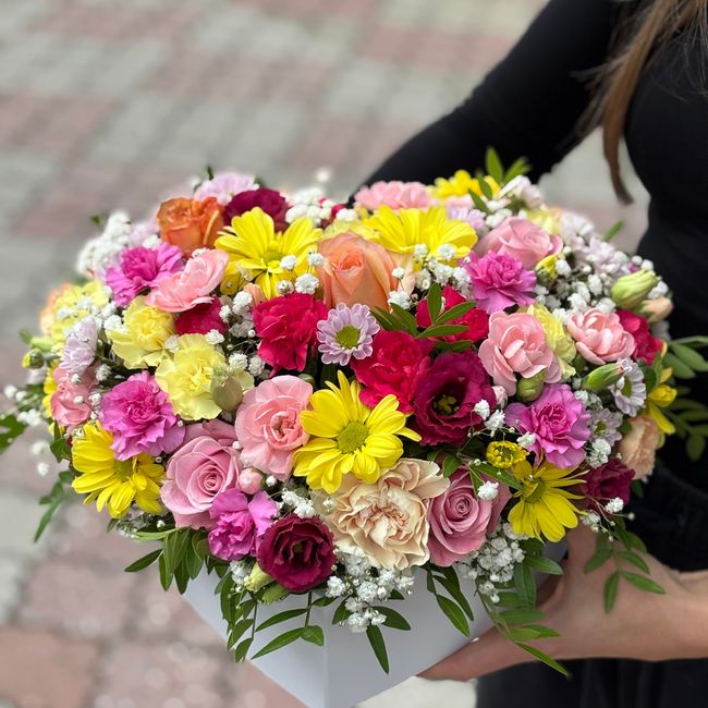 Pastelová nálada 1 – jemný flower box pro radost