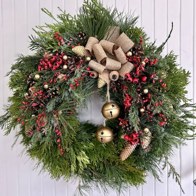 Věnec s rolničkami • 50 cm