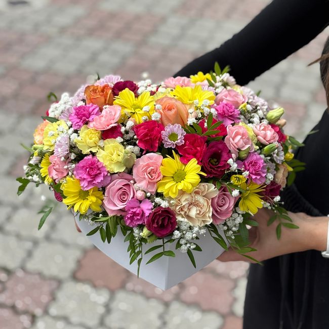 Pastelová nálada 1 – jemný flower box pro radost