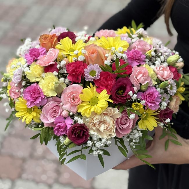Pastelová nálada 1 – jemný flower box pro radost