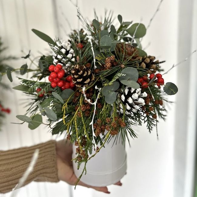 Přírodní vánoční flowerbox vel.1