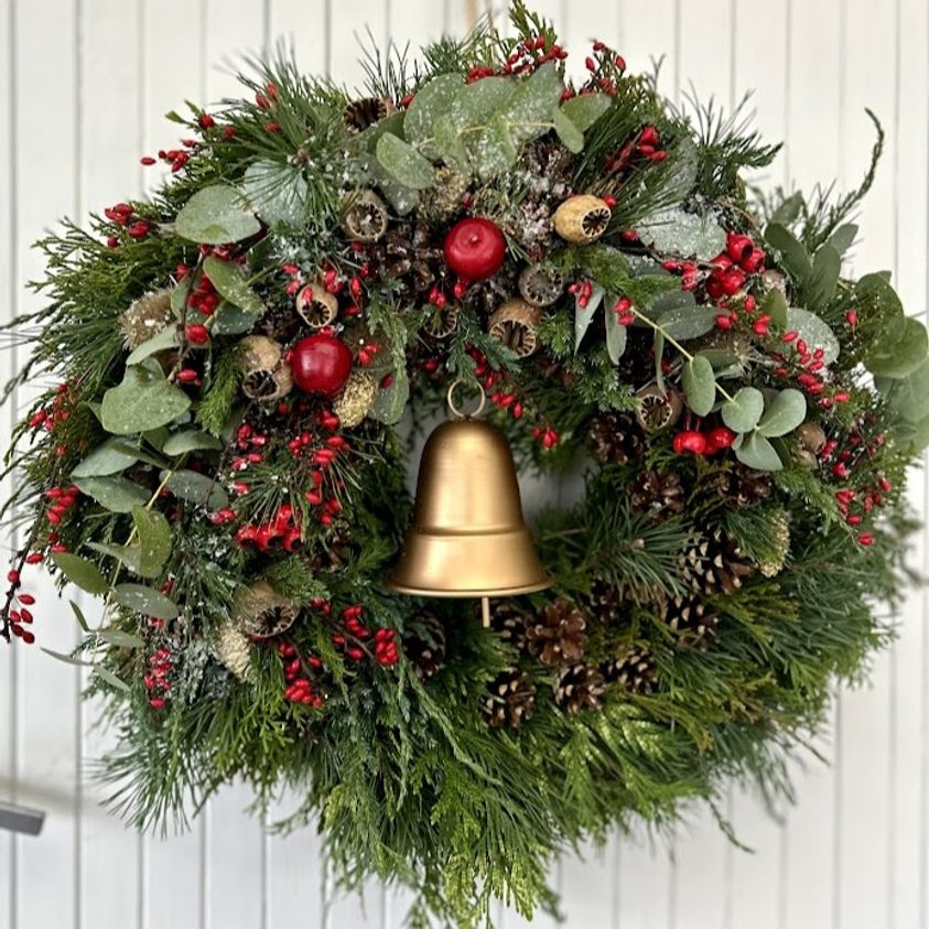 Vánoční věnec se zlatým zvonem🔔